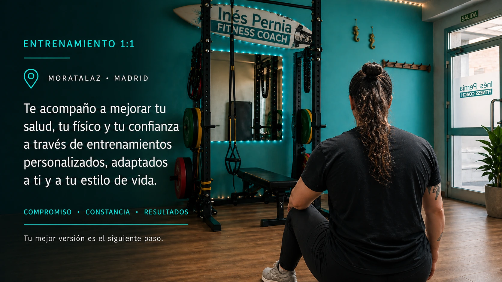 Entrenadora personal en Madrid y Moratalaz en sala privada de entrenamiento